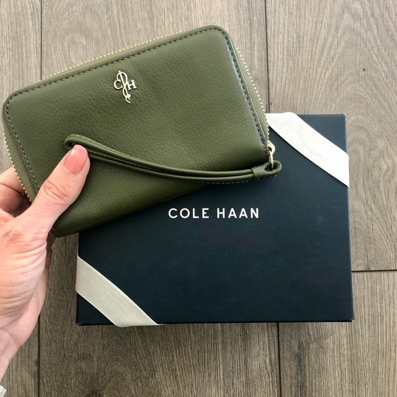 Cole Haan leather wallet with wrist strap